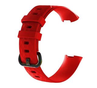 Correa Silicona Compatible Fitbit Charge 3 & 4 / 22,6mm Rojo,hi-res
