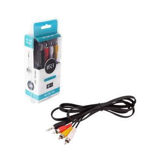 Cable Audio y Video Plug 3.5 a 3 RCA 1.8 Metros IRT,hi-res