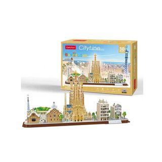 Juguete Puzzle 3D City Line Barcelona 186 Piezas 54x26x17cm,hi-res