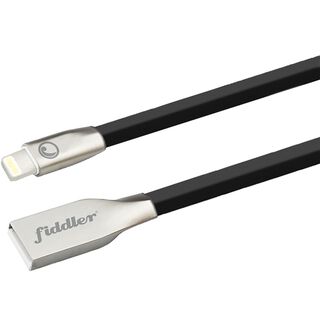 Cable iPhone Plano Lightning 2.0A Fiddler Negro,hi-res
