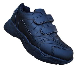 Zapatillas Negras Escolares Deportivas Con Velcro - 7059,hi-res