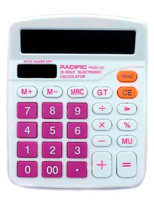 Calculadora Electrónica 12 Digitos Pantalla LCD PAC01122P,hi-res