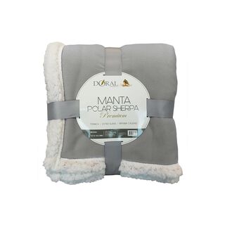 Manta Sherpa Polar Premium 127x152cms Gris - Shopyclick,hi-res