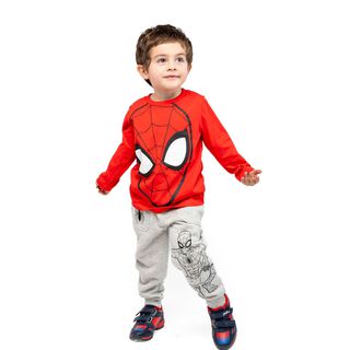 Pantalon de Buzo Niño Spiderman Gris Marvel,hi-res
