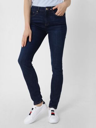 Jeans Como Skinny Fit Talle Medio Azul Tommy Hilfiger,hi-res
