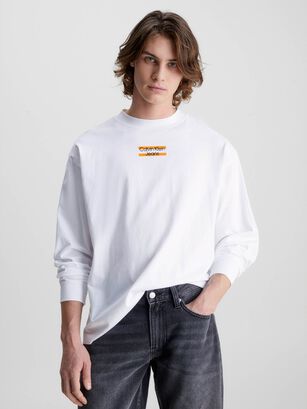 Camiseta de manga larga oversized Blanco Calvin Klein,hi-res