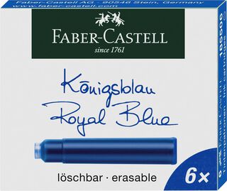 Cartuchos Repuesto De Tinta Azul Real Faber-Castell x6 und.,hi-res