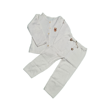 Pijama infantil para niños de 2 piezas 90 cm Caqui,hi-res