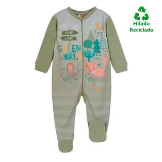 Pijama Bebé Niño Polar Sustentable H2O Wear Verde,hi-res