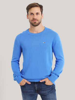 SWEATER ESSENTIAL SLIM FIT AZUL C4O TOMMY JEANS,hi-res