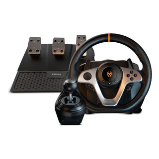 Kit Volante y Pedales Gamer Krom K-wheel Pro Multiplatafoma,hi-res
