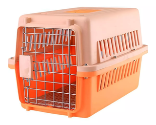Caja Transportador Perro Canil Jaula Gato Naranja,hi-res