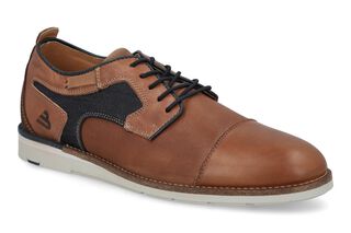 Zapatos Cordones Cuero Y Textil Ploce-0-30 Brandy,hi-res