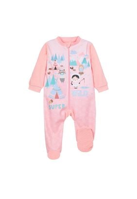 Pijama Bebé Niña Polar Sustentable Wild Rosa H2O Wear,hi-res