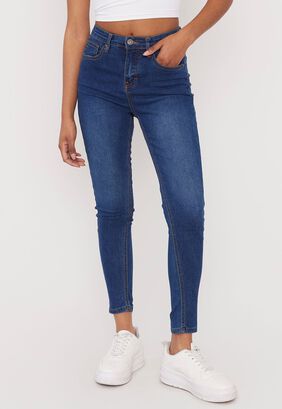 Jeans Mujer Básico 5 Pocket Skinny Azul Oscuro - Corona,hi-res