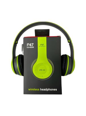 Audífonos Bluetooth P47 Stereo Radio Mp3 Verde,hi-res