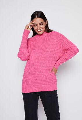 Sweater Mujer Fucsia Canuton Grueso Family Shop,hi-res
