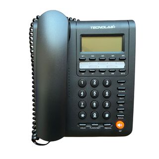 Teléfono Fijo Con Visor Lcd De 12 Digitos Negro  - Puntostore,hi-res