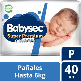 Pañales De Bebé Babysec Super Premium Cuidado Total 40 Un P,hi-res