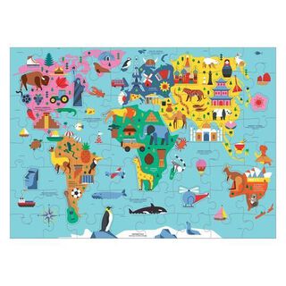 Puzzle 78Pcs Geografia Mapa Del Mundo Mudpuppy,hi-res