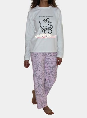Pijama Mujer Micro polar Largo Estampado Hello Kitty,hi-res