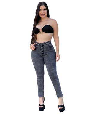 Jeans Skinny Mujer Push Up Gris,hi-res