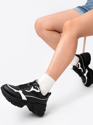 Zapatillas Negro Casual Mujer Weide SL06,hi-res
