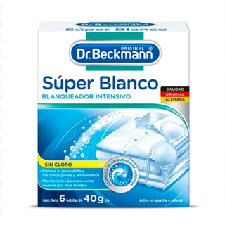 Dr. Beckmann Super Blanco Blanqueador Intensivo 6 bolsitas,hi-res