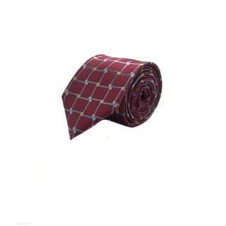 Corbata Seda Diseño Fantasía Rojo 8cm,hi-res