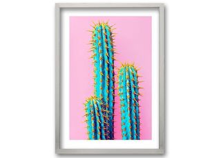 Cuadro 70x50 cm ilustración Cactus neon,hi-res