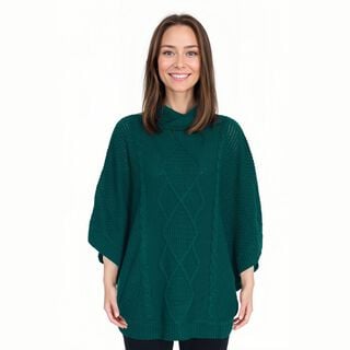 Sweater Mujer Poncho Verde Fashion´s Park,hi-res
