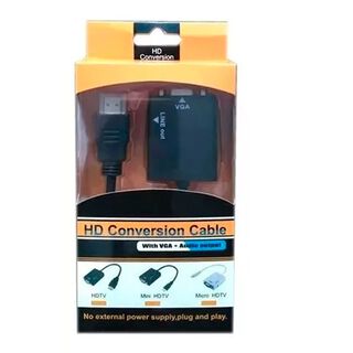 Adaptador Cable De Conversión Hdmi A Vga + Aduio Hd,hi-res