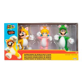 Juguete Pack 3 Figuras De Accion Super Mario World Infantil,hi-res