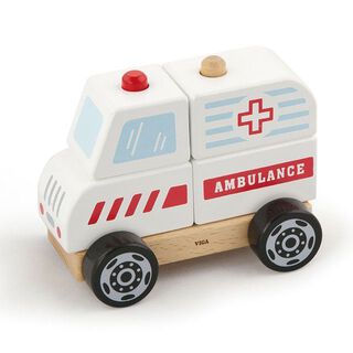 Juguete Madera Encaje Ambulancia,hi-res