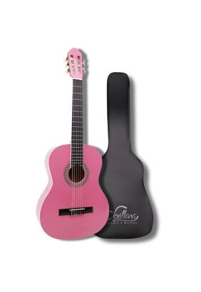Guitarra Clásica Sevillana Rosada 30” Con Alma + Funda 8457,hi-res