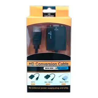 Adaptador Cable De Conversión Hdmi A Vga +Aduio Hd,hi-res