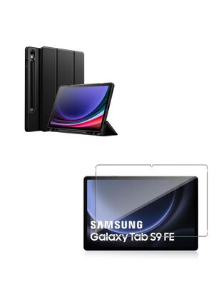 Funda Smart Cover Para Samsung S9 Fe 10.9 Negro Lamina V,hi-res