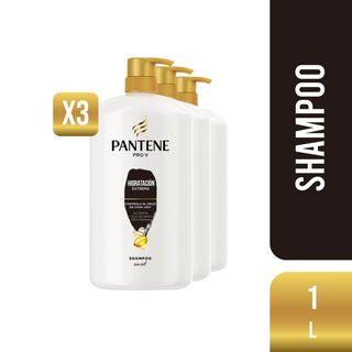 Pack 3 Shampoos Pantene Pro-V Hidratación Extrema 1L,hi-res
