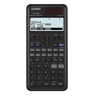 Calculadora Casio FC 200V 2 W DT 2da Edicion Negra,hi-res
