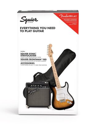 Pack Guitarra Eléctrica Squier Stratocaster Sonic (Sunburst),hi-res
