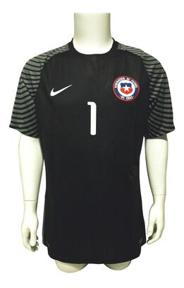 Camiseta Chile 2016/2018 Arquero N°1 Collao Original Nike,hi-res