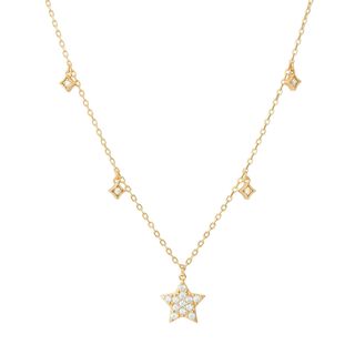 Collar Shine Star bañado en oro Hadara Joyas,hi-res