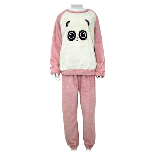 Pijama Mujer Polar Sherpa Diseño Panda Kawai,hi-res