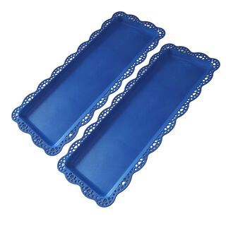 Pack 2 Bandejas Rectangular Para Pasteles - Azul,hi-res