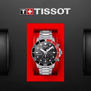 Reloj Tissot Seastar 1000 Chronograph Acero Rojo,hi-res