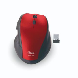 Mini Mouse Mlab Ergonomic 8345 Inalambrico USB Rojo,hi-res