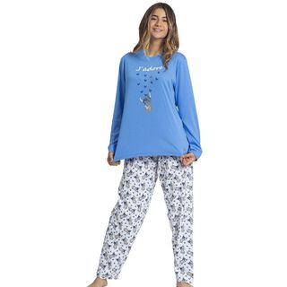 Pijama algodón celeste Art 31531,hi-res