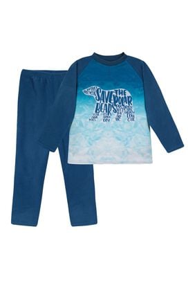 Pijama Niño Polar Sustentable H2O Wear Azul,hi-res
