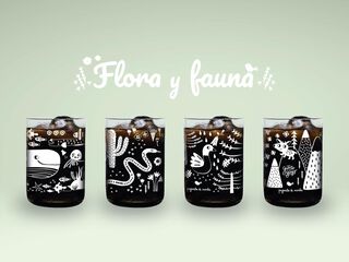 Flora & Fauna Juego de 4 Vasos,hi-res