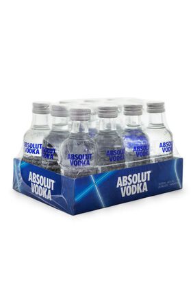 12 Miniaturas Vodka Absolut Blue Original (50 ml),hi-res